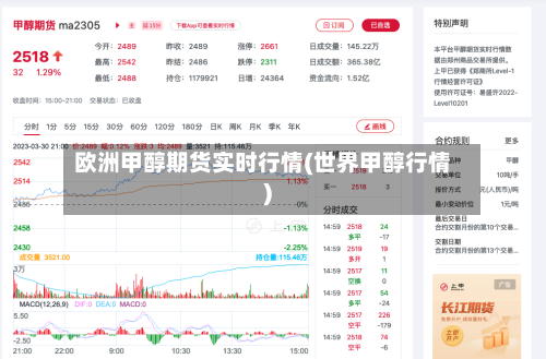 欧洲甲醇期货实时行情(世界甲醇行情)