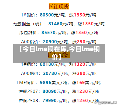 【今日lme铜在库,今日lme铜价】