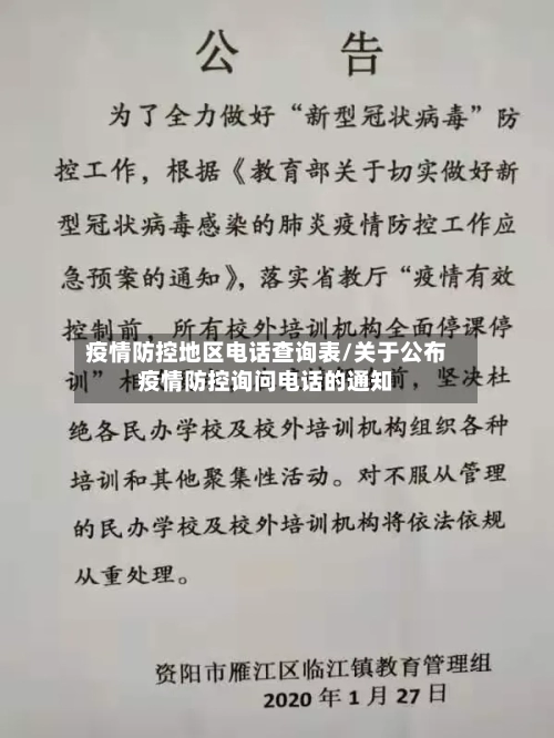 疫情防控地区电话查询表/关于公布疫情防控询问电话的通知-第2张图片